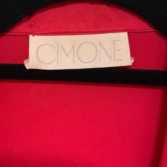 Vintage CIMONE Deep Fuchsia Silk Blouse SIZE 14 - Picture 4 of 5